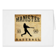 Manistee Michigan Baseball 1890 Grußkarte
