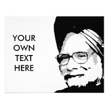 Manmohan Singh Individuelle Ankündigungskarte