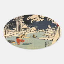 MANN, DER EINEN FISCH, JAPAN-AUFKLEBER FÄNGT