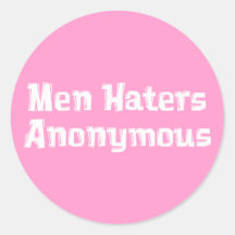 Mann-Hasser-anonyme Geschenke Sticker