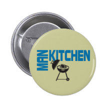 Mann-Küchen-Grill Anstecknadelbutton