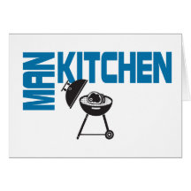 Mann-Küchen-Grill Grußkarte