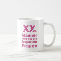 Männer, die kaputten Frauen Kaffeetassen
