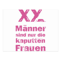 Männer, die kaputten Frauen Postkarte