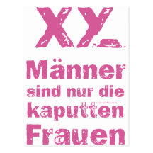 Männer, die kaputten Frauen Postkarten