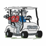 Männer im Golfmobil