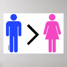 Männer sind besser als Frauen-Plakat