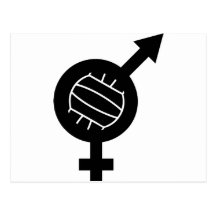 Männlich-weibliche Volleyball-Ikone Postkarten