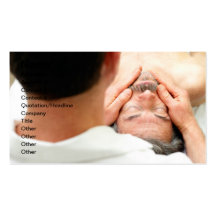 Männliche Gesichts-Massage Visitenkarten Vorlagen