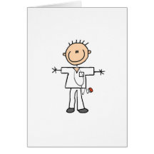 Männliche Strichmännchen-Krankenschwester Karten