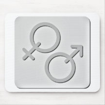 Männliche u. weibliche Geschlechts-Symbole Mousepads