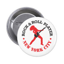 Männlicher Rock-u. Rollenspieler - "New York City  Button