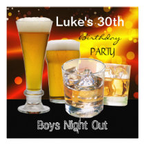 Mans 30th Birthday Party Drinks Beer Boys Night einladungen