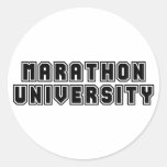 Marathon-Universität Runde Sticker