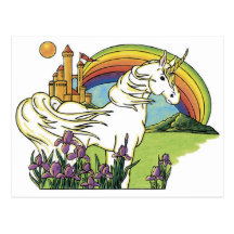 Märchen-Einhorn Postkarte