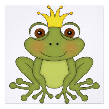 Märchen-Frosch-Prinz mit Krone Ankündigungen