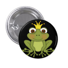 Märchen-Frosch-Prinz mit Krone Anstecknadel