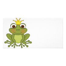 Märchen-Frosch-Prinz mit Krone Bild Karte