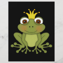 Märchen-Frosch-Prinz mit Krone Flyerbedruckung