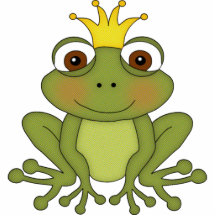Märchen-Frosch-Prinz mit Krone Foto Ausschnitt