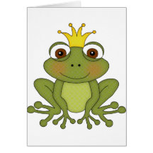 Märchen-Frosch-Prinz mit Krone Karten