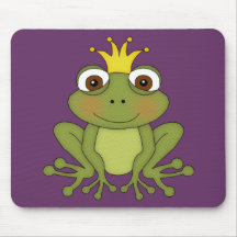 Märchen-Frosch-Prinz mit Krone Mauspads