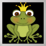 Märchen-Frosch-Prinz mit Krone Posterdruck