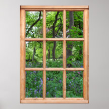 Märchen-Garten-Ansicht von einem Fenster (erstklas Posterdrucke