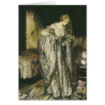 Märchen-Schein-Kleid durch Arthur Rackham Grußkarte
