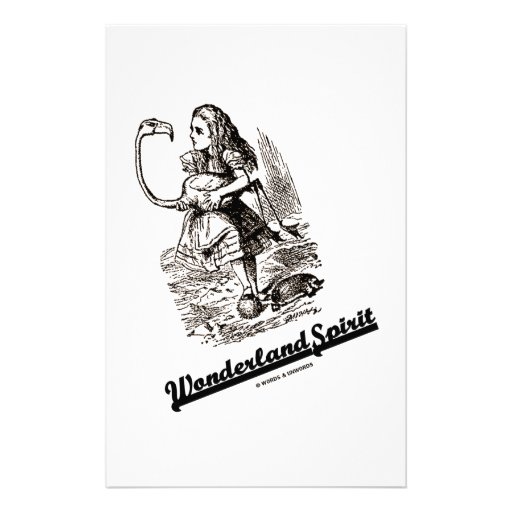 Märchenland-Geist (Alice u. ihr Flamingo) Büropapier