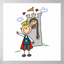 Märchenprinz-Rettungs-Prinzessin Plakate