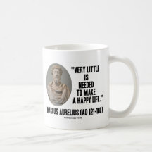 Marcus Aurelius sehr wenig benötigt, glückliches L Kaffeehaferl