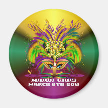 Mardi-Gras-Mask-The-Queen-V-4 Kühlschrankmagnet
