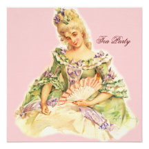 Marie Antoinette mit Fan Ankündigungskarten