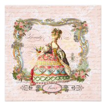 Marie Antoinette rosa Paris Einladungen