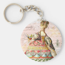 Marie Antoinette und rosa Paris Schlüsselanhänger