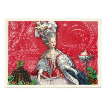 Marie Antoinette Weihnachtsnachtisch-Einladung