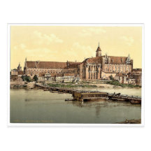 Marienburg, Westseite, Preußen, Deutschland (d.h., Postkarte