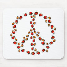 Marienkäfer-Frieden Mousepad