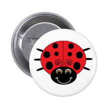 Marienkäfer-Knopf Buttons