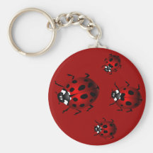 Marienkäfer-Kunst Keychain Wanzen-Andenken-Marienk Schlüsselanhänger