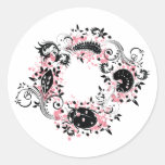 Marienkäfer-Lebenszyklus-Aufkleber - Rosa