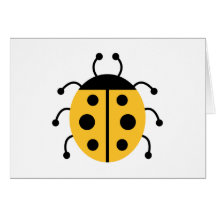 Marienkäfer-Marienkäfer-Wanze hört Insekten-süßes  Karte