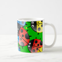 Marienkäfer-Tapete Kaffeetasse