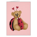 Marienkäfer-Teddybär Grußkarten