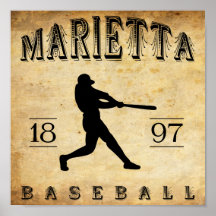 Marietta Ohio Baseball 1897 Posterdrucke