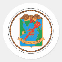Marine-2. Flotte Runder Sticker
