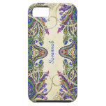 Marine-GoldVintager Pfau-Paisley iPhone 5 Fall Etui Fürs iPhone 5