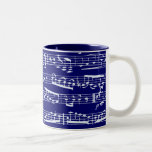 Marineblau-Musiknoten Tee Tasse