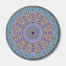 Marokkanisches Mosaik-Kaleidoskop Magnets